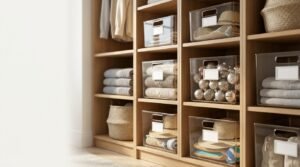 long term organization seasonal rotation storage bins