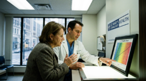 Adult and physician reviewing long term weight management plan after medication treatment